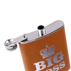 Фляжка BIG BOSS, нержавеющая сталь, 240 мл, 8 oz