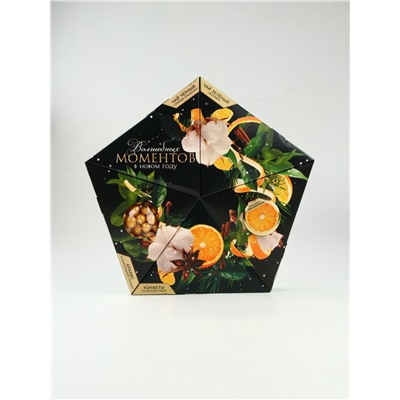 Подарочный набор новогодний «Волшебных моментов в новом году»: чай, арахис, конфеты, крем-мёд