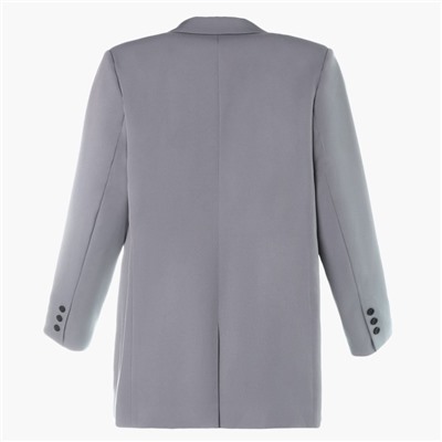 Пиджак женский двубортный MIST plus-size, размер 52, серо-голубой