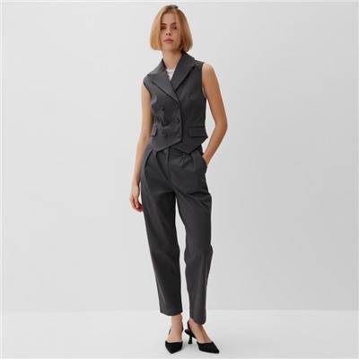 Брюки женские классические MINAKU: Safari, цвет графит, размер 50