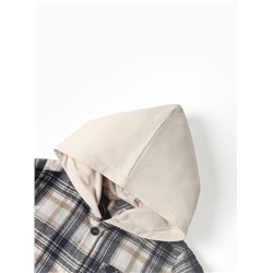 Рубашка детская фланелевая с капюшоном KAFTAN, размер 32 (110-116 см), синяя