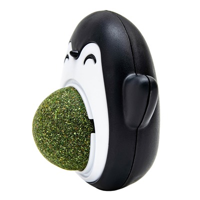 Игрушка для кошек с кошачьей мятой «Пингвин», 6 см, чёрная