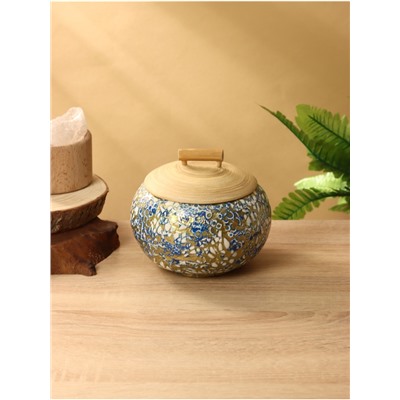 Банка для сыпучих продуктов, 15×15×14 см, бамбук