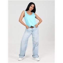 Апрель уно - майка голубой