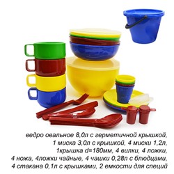 Набор для пикника на 4 персоны / П-54-12-1ТХ /уп 2/
