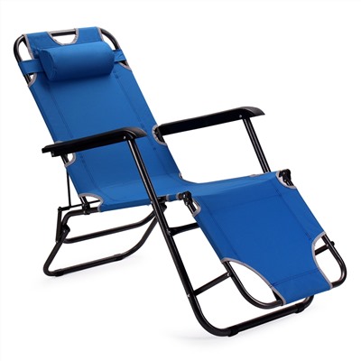 Кресло шезлонг СИНИЙ №2 47х152х93 /уп4/