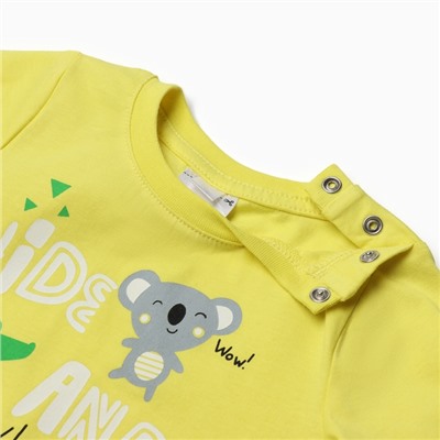 Лонгслив детский, рост 74 см, жёлтый