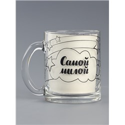 Роспись стеклянной кружки красками «Самой милой»