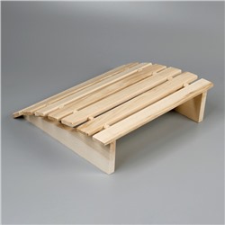 Подголовник для бани и сауны, 31×35×9.5 см, анатомический, деревянный
