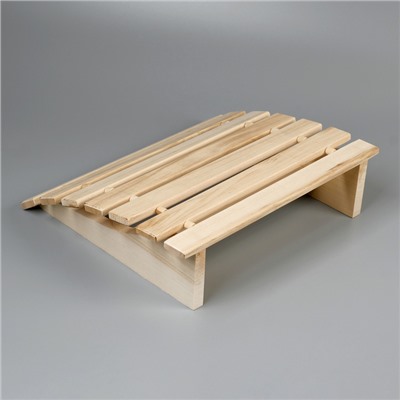 Подголовник для бани и сауны, 31×35×9.5 см, анатомический, деревянный