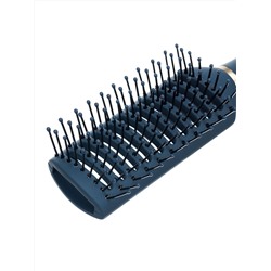 Dewal Beauty Щетка для волос серия «Магия» продувная, прямоугольная, 9 рядов, серо-синий 28010