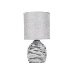 Светильник переносной настольный Мадрид, 25 см, Е14, 40 Вт, 230 В, керамика, текстиль, серый