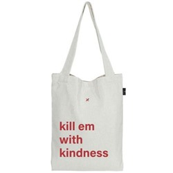 Сумка-шоппер на молнии "COTTON KINDNESS" 38х44х6 см белый хлопок, с карманом внутри  LXSPCT-KD LOREX