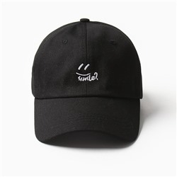 Кепка женская MINAKU Smile, чёрная, размер 54-56