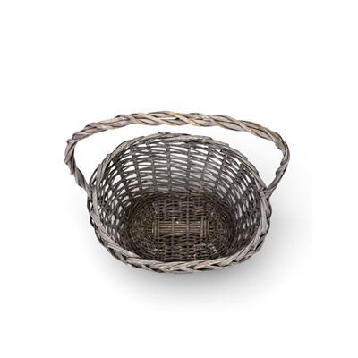 Корзина плетёная для хранения Penelope, ива, овальная, серая, набор 3 шт.