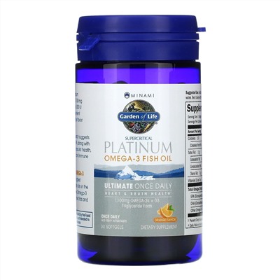 Minami Nutrition, MorEPA Platinum, Формула для ежедневного приема с Омега-3 и витамином D3, со вкусом апельсина, 30 гелевых капсул