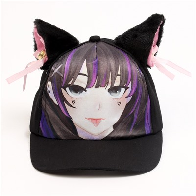 Кепка детская «Кошка», аниме, с ушками, р-р 52-54, 5-7 лет