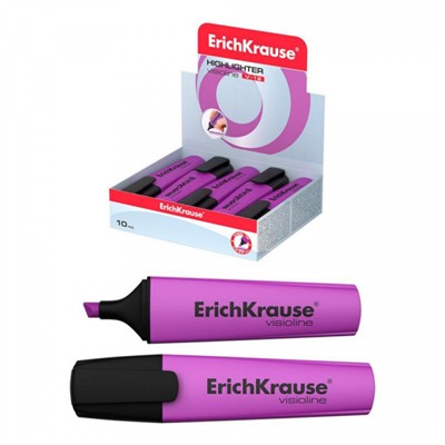 Текстовыделитель VisioLine® Неон V-12 0,6-5,2 мм фиолетовый 32501 ErichKrause