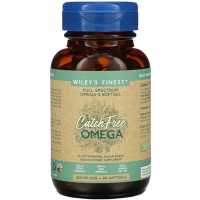 Wiley's Finest, CatchFree Omega, 60 Softgels