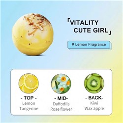 SADOER Бомбочка для ванны ароматическая с лимоном Bath Bombs, 100гр