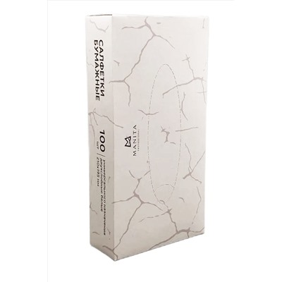 Manita Professional Салфетки бумажные универсальные двухслойные, 210 х 195 мм, белый, 100 шт. KRISTALLER, 1111031