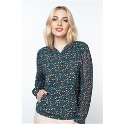 Блузка женская  4090-24/01/Коричневый, синий