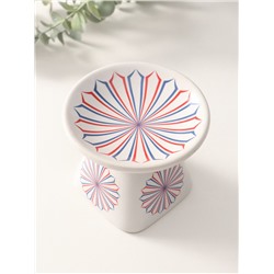 Аромалампа для эфирных масел «Цветок», керамика, белая, 11×11×8 см