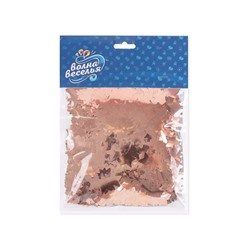 Конфетти «Звезда» розовое золото, металлик, 1.5 см, 50 г