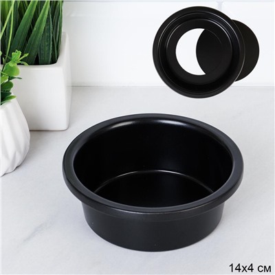 Форма для выпечки Круг со съемным дном 12х4 см / RSD-14 /уп 100/ антипригарное покрытие/ 688666