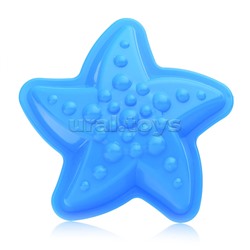 Песочный набор "Морской"( 2 формочки, совок,грабли)