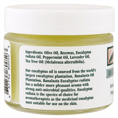 Tea Tree Therapy, Эвкалиптовая мазь - растирка для груди, 2 унции (57 г)