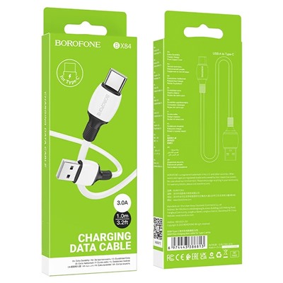 Кабель USB - Type-C Borofone BX84 15W 100см 3A  (white)