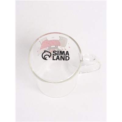 Кружка новогодняя с ложкой и крышкой «Зверята», 470 мл