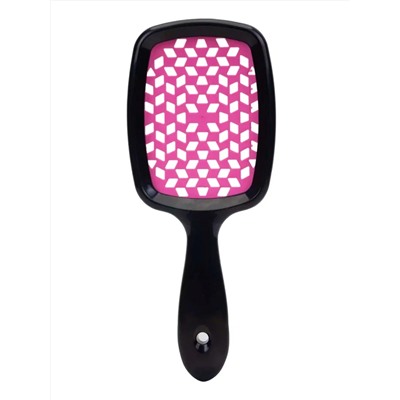 Kristaller Расчёска массажная для быстрой сушки волос WS023, черно-розовый, пластик, 20,5 см 27967