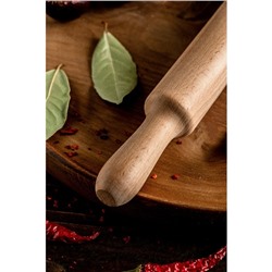 Скалка для теста, 35×4 см, дерево