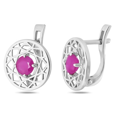 Серьги, рубин корунд, Ю-200М54