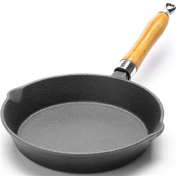 26792 Сковорода 20см дер/ручка чугун МВ (х8)