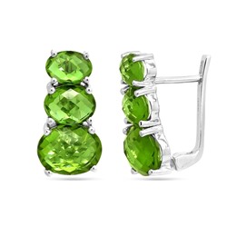 Серьги из серебра султанит, Флави