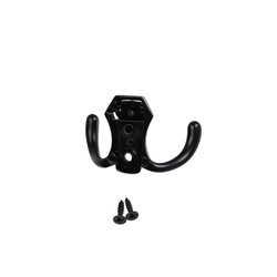 Крючок мебельный CAPPIO HIDDEN, двухрожковый, черный, 2 шт.