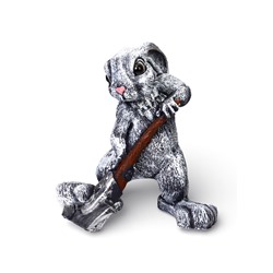 Садовая фигура из полистоуна «Заяц с лопатой», 30×18×35 см