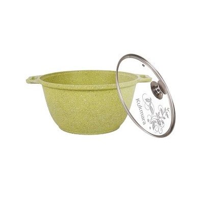 Кастрюля 1л со стеклянной крышкой, АП линия Trendy style (lime)