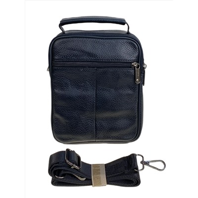 Сумка мужская из натуральной кожи, цвет черный