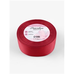 Лента репсовая, 40 мм, 23±1 м, тёмно-красная №33