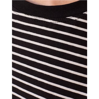 Лонгслив в полоску из премиального хлопка с эластаном