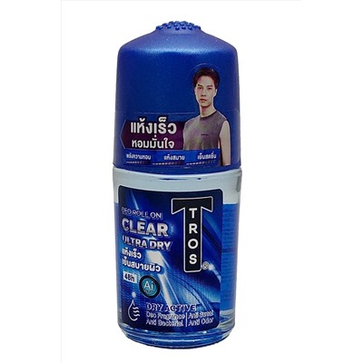 Tros Роликовый дезодорант для мужчин с освежающим ароматом / Clear Ultra Dry Deo Roll On, 25 мл KRISTALLER, 1110489
