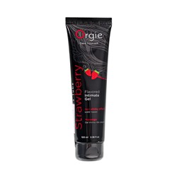 Интимный гель на водной основе Lube Tube Strawberry с клубничным вкусом - 100 мл.