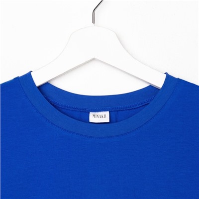 Футболка женская MINAKU OVERSIZE FIT, цвет электрик, размер 42