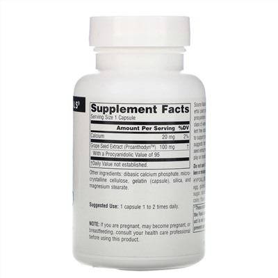 Source Naturals, Proanthodyn, Grape Seed Extract, 100 mg, 120 Capsules