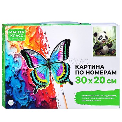 Набор для рисования "Картина по номерам 30х20 см. Весёлая пандочка"