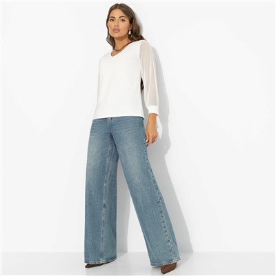 Блуза комбинированная, Попала в сказку (lactic)